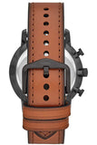 Buy Shop Fossil Goodwin Luggage Chronograph Black Dial Brown Leather Strap Watch for Men - FS5501 USA Online