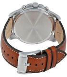 Buy Shop Fossil Grant Chronograph Blue Dial Brown Leather Strap Watch for Men - FS5184 USA Online