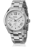 Buy Shop Fossil Cecile Multifunction Silver Dial Silver Steel Strap Watch for Women - AM4509 USA Online