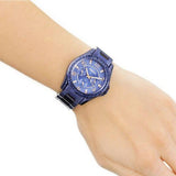 Buy Shop Fossil Riley Quartz Blue Dial Blue Steel Strap Watch for Women - ES4294 USA Online