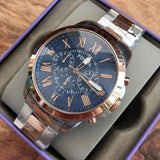 Buy Shop Fossil Grant Chronograph Blue Dial Two Tone Steel Strap Watch for Men - FS5024 USA Online
