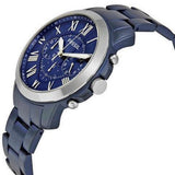 Buy Shop Fossil Grant Chronograph Blue Dial Blue Steel Strap Watch for Men - FS5230 USA Online