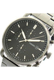 Buy Shop Fossil The Commuter Black Dial Grey Steel Strap Watch for Men - FS5400 USA Online