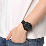 Buy Shop Fossil Bowman Chronograph Black Dial Black Steel Strap Watch for Men - FS5603 USA Online