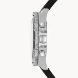 Buy Shop Fossil Garrett Chronograph Black Dial Black Rubber Strap Watch for Men - FS5624 USA Online