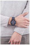 Buy Shop Fossil Nate Chronograph Blue Dial Two Tone Steel Strap Watch for Men - JR1494 USA Online