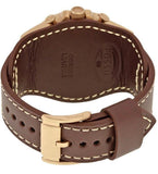 Buy Shop Fossil Nate Chronograph Gold Dial Brown Leather Strap Watch for Men - JR1495 USA Online
