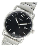 Buy Shop Fossil The Commuter Black Dial Silver Steel Strap Watch for Men - FS5391 USA Online