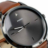 Buy Shop Fossil The Minimalist 3H Grey Dial Brown Leather Strap Watch for Men - FS5479 USA Online