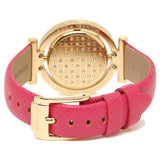 Buy Shop Michael Kors Averi Gold Dial Pink Leather Strap Watch for Women - MK2525 USA Online