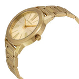 Buy Shop Michael Kors Hartman Quartz Gold Dial Gold Steel Strap Watch For Women - MK3490 USA Online