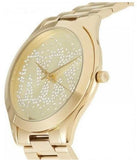 Buy Shop Michael Kors Slim Runway Gold Dial Gold Steel Strap Watch for Women - MK3590 USA Online