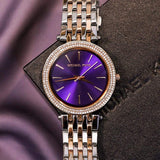 Buy Shop Michael Kors Darci Purple Dial Two Tone Steel Strap Watch for Women - MK3353 USA Online