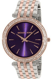 Buy Shop Michael Kors Darci Purple Dial Two Tone Steel Strap Watch for Women - MK3353 USA Online