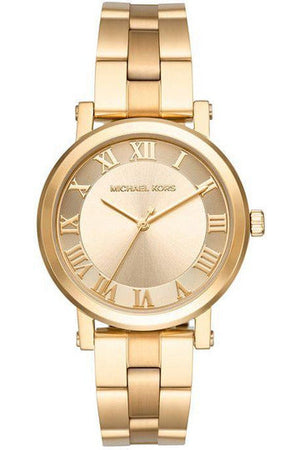 Buy Shop Michael Kors Norie Gold Dial Gold Steel Strap Watch for Women - MK3560 USA Online