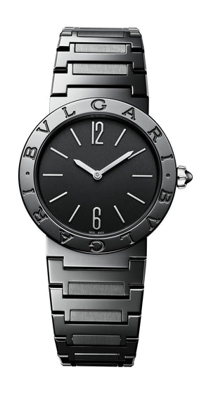 Buy Shop Bvlgari Bvlgari Lady Black Dial Black Steel Strap Watch for Women - BVLGARI103557 USA Online