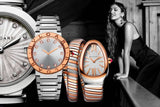 Buy Shop Bvlgari Bvlgari Bvlgari Lady Diamonds Silver Dial Silver Steel Strap Watch for Women - BVLGARI103577 USA Online