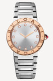 Buy Shop Bvlgari Bvlgari Bvlgari Lady Diamonds Silver Dial Silver Steel Strap Watch for Women - BVLGARI103577 USA Online