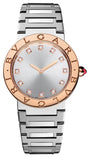 Buy Shop Bvlgari Bvlgari Bvlgari Lady Diamonds Silver Dial Silver Steel Strap Watch for Women - BVLGARI103577 USA Online