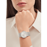 Buy Shop Bvlgari Bvlgari Bvlgari Lady Diamonds Silver Dial Silver Steel Strap Watch for Women - BVLGARI103696 USA Online