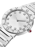 Buy Shop Bvlgari Bvlgari Bvlgari Lady Diamonds Silver Dial Silver Steel Strap Watch for Women - BVLGARI103696 USA Online