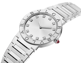 Buy Shop Bvlgari Bvlgari Bvlgari Lady Diamonds Silver Dial Silver Steel Strap Watch for Women - BVLGARI103696 USA Online
