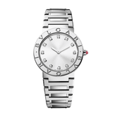 Buy Shop Bvlgari Bvlgari Bvlgari Lady Diamonds Silver Dial Silver Steel Strap Watch for Women - BVLGARI103696 USA Online