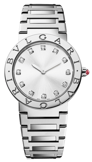 Buy Shop Bvlgari Bvlgari Bvlgari Lady Diamonds Silver Dial Silver Steel Strap Watch for Women - BVLGARI103696 USA Online