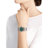 Buy Shop Bvlgari Bvlgari Bvlgari Lady Green Dial Silver Steel Strap Watch for Women - BVLGARI103693 USA Online