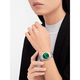 Buy Shop Bvlgari Bvlgari Bvlgari Lady Green Dial Silver Steel Strap Watch for Women - BVLGARI103693 USA Online