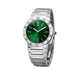 Buy Shop Bvlgari Bvlgari Bvlgari Lady Green Dial Silver Steel Strap Watch for Women - BVLGARI103693 USA Online