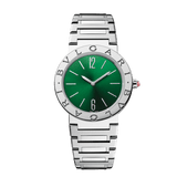 Buy Shop Bvlgari Bvlgari Bvlgari Lady Green Dial Silver Steel Strap Watch for Women - BVLGARI103693 USA Online
