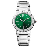 Buy Shop Bvlgari Bvlgari Bvlgari Lady Green Dial Silver Steel Strap Watch for Women - BVLGARI103693 USA Online
