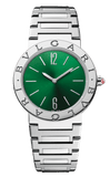 Buy Shop Bvlgari Bvlgari Bvlgari Lady Green Dial Silver Steel Strap Watch for Women - BVLGARI103693 USA Online