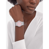 Buy Shop Bvlgari Bvlgari Bvlgari Quartz Pink Dial Silver Steel Strap Watch for Women - BVLGARI103711 USA Online