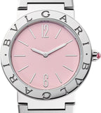 Buy Shop Bvlgari Bvlgari Bvlgari Quartz Pink Dial Silver Steel Strap Watch for Women - BVLGARI103711 USA Online