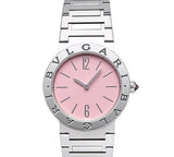Buy Shop Bvlgari Bvlgari Bvlgari Quartz Pink Dial Silver Steel Strap Watch for Women - BVLGARI103711 USA Online