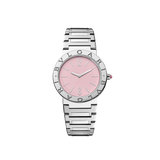 Buy Shop Bvlgari Bvlgari Bvlgari Quartz Pink Dial Silver Steel Strap Watch for Women - BVLGARI103711 USA Online
