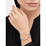 Buy Shop Bvlgari Bvlgari Bvlgari Resort Limited Edition Diamonds Gold Dial Silver Steel Strap Watch for Women - BVLGARI103682 USA Online