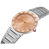 Buy Shop Bvlgari Bvlgari Bvlgari Resort Limited Edition Diamonds Gold Dial Silver Steel Strap Watch for Women - BVLGARI103682 USA Online