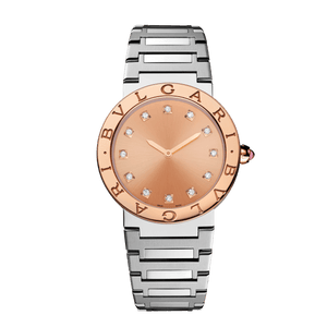 Buy Shop Bvlgari Bvlgari Bvlgari Resort Limited Edition Diamonds Gold Dial Silver Steel Strap Watch for Women - BVLGARI103682 USA Online