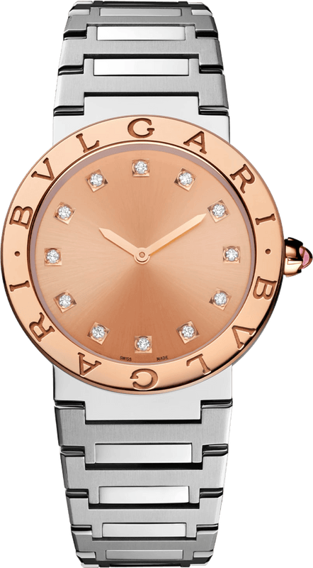 Buy Shop Bvlgari Bvlgari Bvlgari Resort Limited Edition Diamonds Gold Dial Silver Steel Strap Watch for Women - BVLGARI103682 USA Online