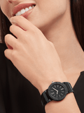 Buy Shop Bvlgari Bvlgari Lady Black Dial Black Steel Strap Watch for Women - BVLGARI103557 USA Online