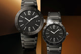Buy Shop Bvlgari Bvlgari Lady Black Dial Black Steel Strap Watch for Women - BVLGARI103557 USA Online