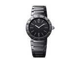 Buy Shop Bvlgari Bvlgari Lady Black Dial Black Steel Strap Watch for Women - BVLGARI103557 USA Online