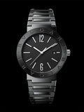 Buy Shop Bvlgari Bvlgari Lady Black Dial Black Steel Strap Watch for Women - BVLGARI103557 USA Online