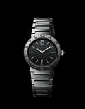 Buy Shop Bvlgari Bvlgari Lady Black Dial Black Steel Strap Watch for Women - BVLGARI103557 USA Online