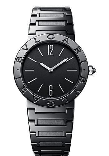 Buy Shop Bvlgari Bvlgari Lady Black Dial Black Steel Strap Watch for Women - BVLGARI103557 USA Online