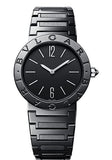 Buy Shop Bvlgari Bvlgari Lady Black Dial Black Steel Strap Watch for Women - BVLGARI103557 USA Online