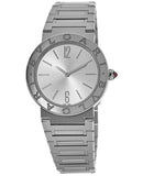 Buy Shop Bvlgari Bvlgari Lady Silver Dial Silver Steel Strap Watch for Women - BVLGARI103575 USA Online